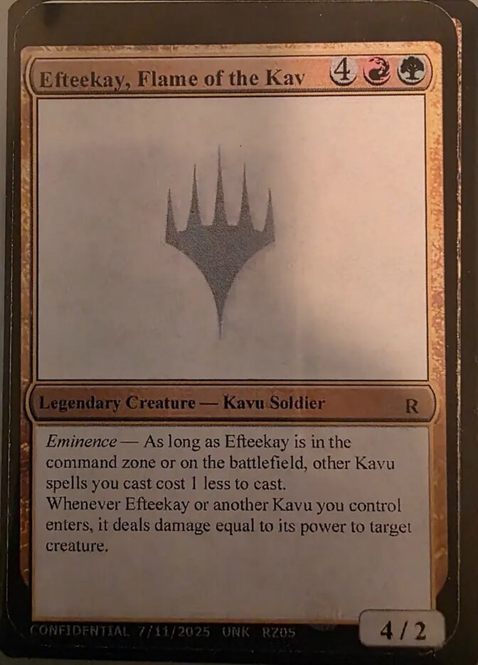 Efteekay, Flame of the Kav