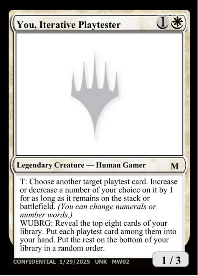 You, Iterative Playtester