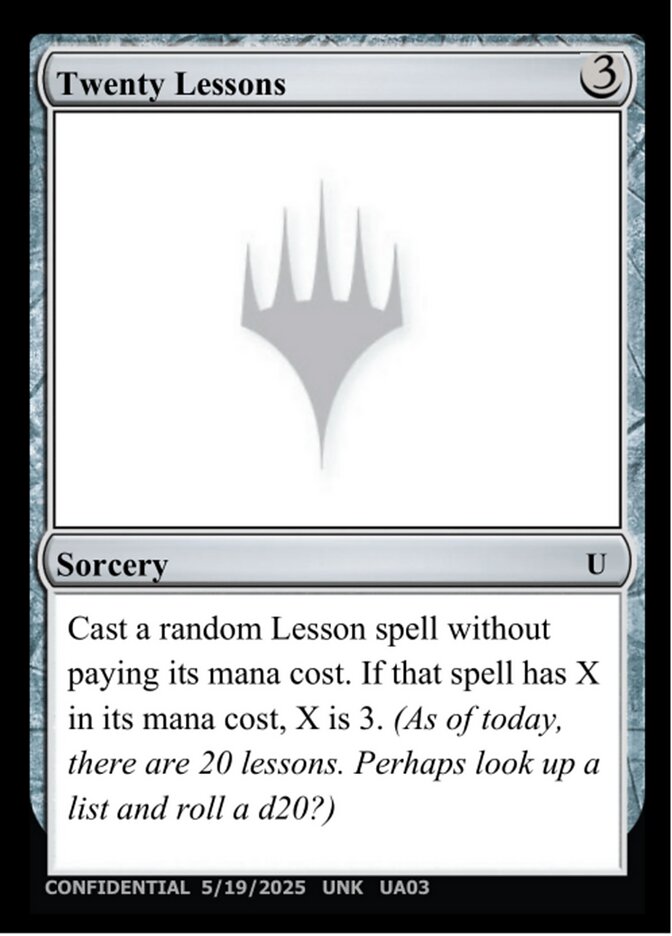 Twenty Lessons